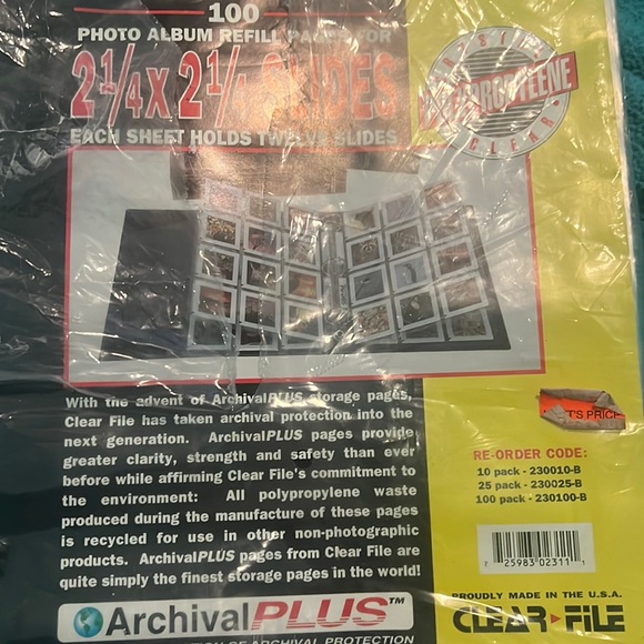 CLEAR VUE Slide Pages Archival Sleeves Vue All MEDIUM FORMAT - Picture 3 of 4